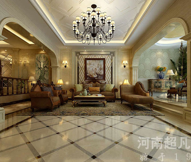 郑州怡景园180平四室两厅欧美风格装修效果图