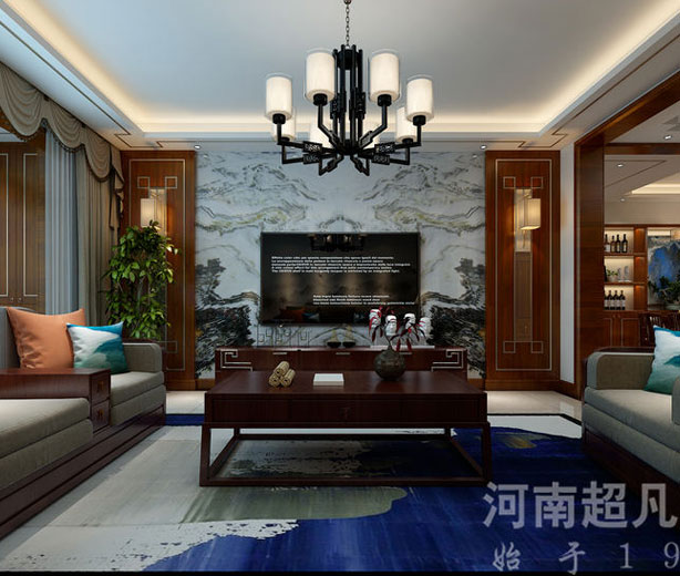 郑州嶝嶆锦园140平三室两厅装修效果图